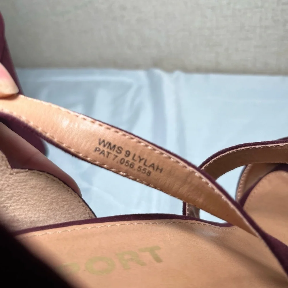 REPORT Elegant Purple Suede Heels with Ankle Strap Size 9